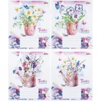 Зошит кольоровий 12 аркушів, коса з доп.лініей (20 штук в упаковці) Мрії Збуваються 3364