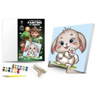 Картина по номерах на підставці Зайчик (25х25 см) qbee QB900-006