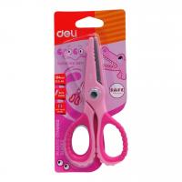 Ножицi Кроко (Croco), безпечні (рожеві) Deli 6071E