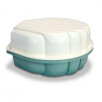 Пісочниця-басейн Мушля, кремова/мʼята (81х81х20 см) Doloni 01236/08