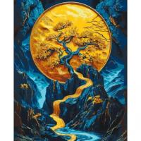 Картина по номерах з фарбами металік Чарівне дерево 40х50 см Origami LW3411