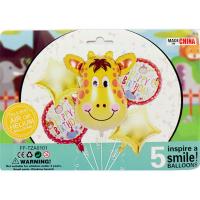 Набір кульок фольгованих Жирафчик, 5 шт Шартэ TZA-0101