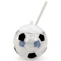 Пляшечка пластикова з трубочкою Футбольний мʼяч, 600 мл MIC 232857