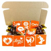 Набір хни з трафаретами для біо-тату №8 henna-set-08, 9 трафаретів