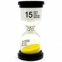 Пісочний годинник на 15 хв, висота - 10 см (жовтий) MIC X2-05
