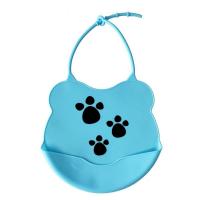 Слинявчик силіконовий, блакитний MiC №0604