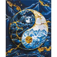 Картина по номерах з фарбами металік Інь янь 40х50 см Origami LW3445