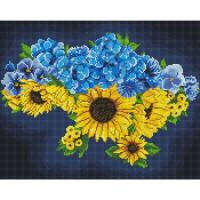Алмазна мозаїка Квітуча Україна 40х50 см Ідейка AMO7874