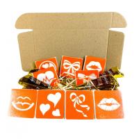 Набір хни з трафаретами для біо-тату №10 henna-set-10, 9 трафаретів