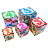 Деревʼяні кубики-пірамідки Транспорт Ubumblebees ПСД012