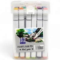 Набір скетч-маркерів, 18 штук, у пластиковому боксі Touch yuze 2019-18W