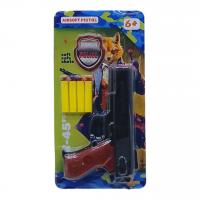 Пістолет дитячий M-45PF, стріляє мʼякими поролоновими патронами на присосках Golden Gun 928