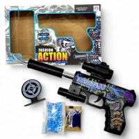 Пістолет стріляє орбізами (глушник, лазерна указака, 2 види знаряддя, мішень) (ВИД 2) MIC HY108-1WB