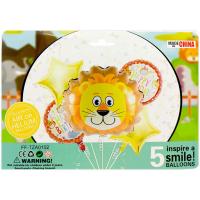 Набір кульок фольгованих Лев, 5 шт Шартэ TZA-0102