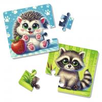 М’які максі пазли “Єнотик та їжачок (2 пазла) Vladi Toys VT1102-36