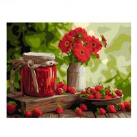 Картина по номерах Полуничне варення 30х40 см Ідейка KHO5691