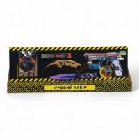 Ігровий набір BIG BOX Hexagon, деревʼяний - резинкостріл, ножі, рукавички, брелок Сувенир-Декор BB-Hex