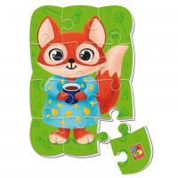 Магнітні пазли Лисиця, 12 деталей (укр) Vladi Toys VT3205-92