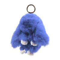 Брелок хутряний Кролик 17 см (блакитний) MIC MS-24-1218