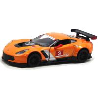 Машинка металева Chevrolet Corvette C7 2016, помаранчевий Kinsmart KT5457W