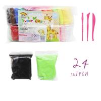 Маса для ліплення (повітряний пластилін) Super Clay, 24 штуки Igrushka308 aa7000