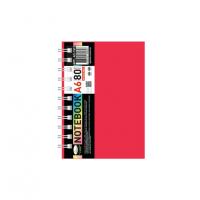 Блокнот А6 АП-1512(Red) 80 аркушів, пружина збоку