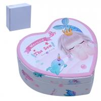 Дитяча скринька для прикрас  Русалонька, серце MIC FG240424016D