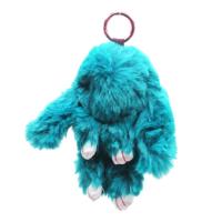 Хутряний брелок Кролик, бірюзовий (23 см) MIC BR2133