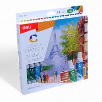 Фарба акрилова Color Emotions, 24 кольори по 12 мл Deli EC12-24