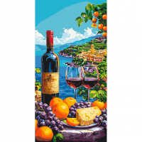 Картина за номерами "Середземноморський натюрморт" LW5143, 40х80 см