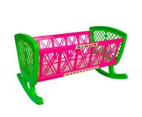 Ліжечко в сітці зелено-рожевий Bamsic 006