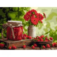 Картина за номерами "Полуничне варення" KHO5691 30х40 см