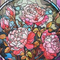 Алмазна мозаїка (не повна викладка) Промені троянд 30х30 см Strateg DEEX16278