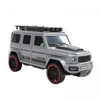 Джип музичний СІРИЙ, звук, світло, інерція, машинки в комплекті, в коробці MIC S977-121