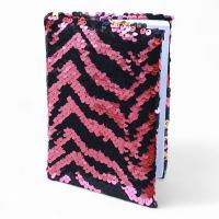 Блокнот Паєтки 60 аркушів, А6 (чорний фуксія) MIC 231