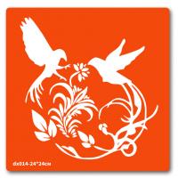 Трафарет для біо-тату Пташки dx014-24*24см, розмір 24 х 24см
