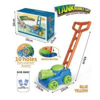 Каталка з мильними бульбашками Танк на батарейках, підсвічування, мильний розчини, 10 отворів MIC P099