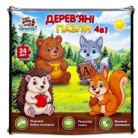 Дереʼяний пазл Лісові тваринки, 24 дет. Enotik 3-003