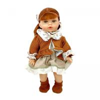 Лялька Маленька Пані (КОРИЧНЕВА) озвучено українською, мʼяконабивна, 46 см Країна іграшок PL-525-112