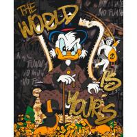 КАРТИНА ЗА НОМЕРАМИ З ФАРБАМИ МЕТАЛІК СКРУДЖ МАКДАК 40х50 см Origami LW3479