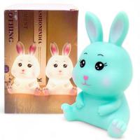 Пластиковий нічник Зайка (14 см), бірюзовий MIC MS-23-977