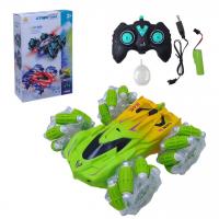 Машинка на радіокеруванні Трюкач-дрифтер, з паром (димом), роликові колеса (салатовий) QI XING ER TOYS 168-13