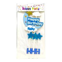 Топпер на торт Happy Birthday: Місяць (БЛАКИТНИЙ) MIC 39368