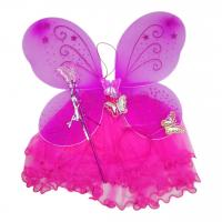Костюм карнавальний Метелик (крила, спідниця, обруч, паличка), малиновий MIC aa2432