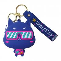 Гаманець-монетниця, силіконовий, Котик, синій MIC C68962