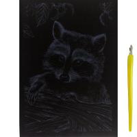 Гравюра Silver Metallic: Єнот (А5) Економ Danko toys ГрА5