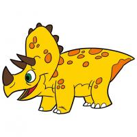 Дитяча розмальовка на полотні "Трицератопсик" 15058-AC 25х30 см