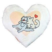 Подушка-серце, плюшева Котячі обійми (40 см) Strateg 60758