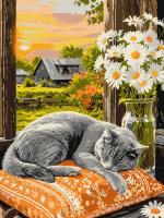 Картина за номерами - Котячий сон ©art_selena_ua Ideyka KHO6974