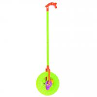 Каталка Колесо, з тріскачкою і брязкальцем на паличці (ЗЕЛЕНЕ) MIC 909-1